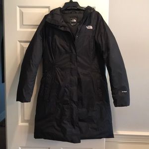 North Face down coat - ladies large, black